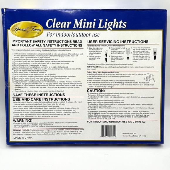 VTG Special Times Clear Mini Lights 100 Ct Indoor Outdoor String 32ft NOS Holida - Picture 3 of 4